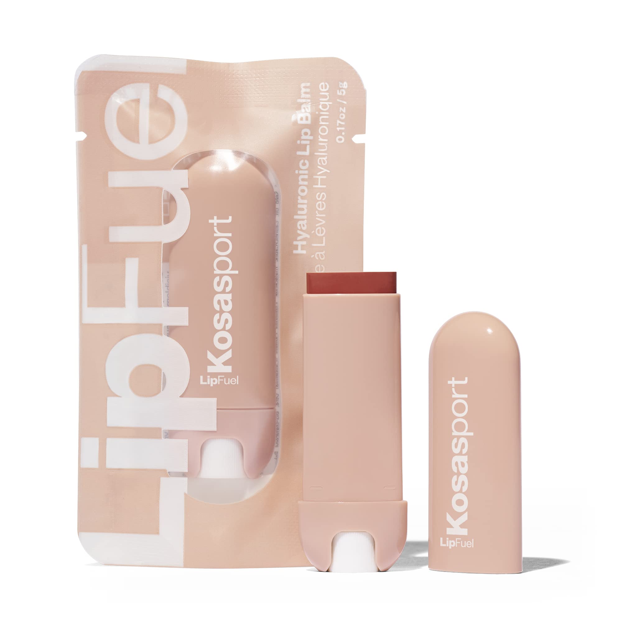 Kosas Lipfuel baume hyaluronique, packaging fin et sportif prêt à emporter