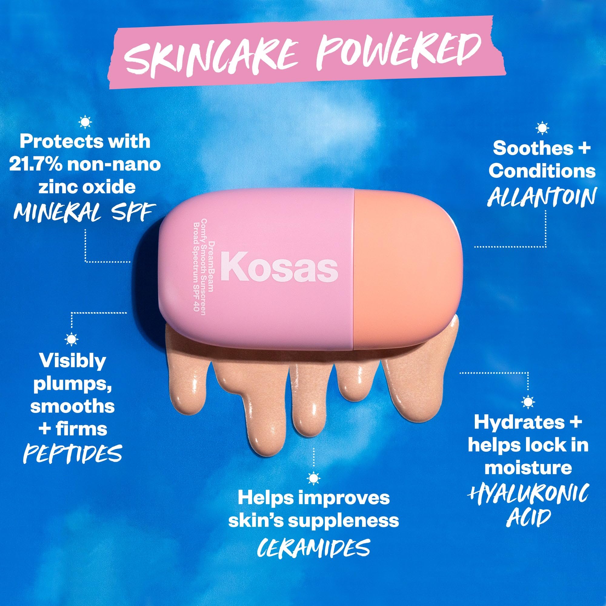 Formule minérale non nano de Kosas Mini DreamBeam pour une protection douce