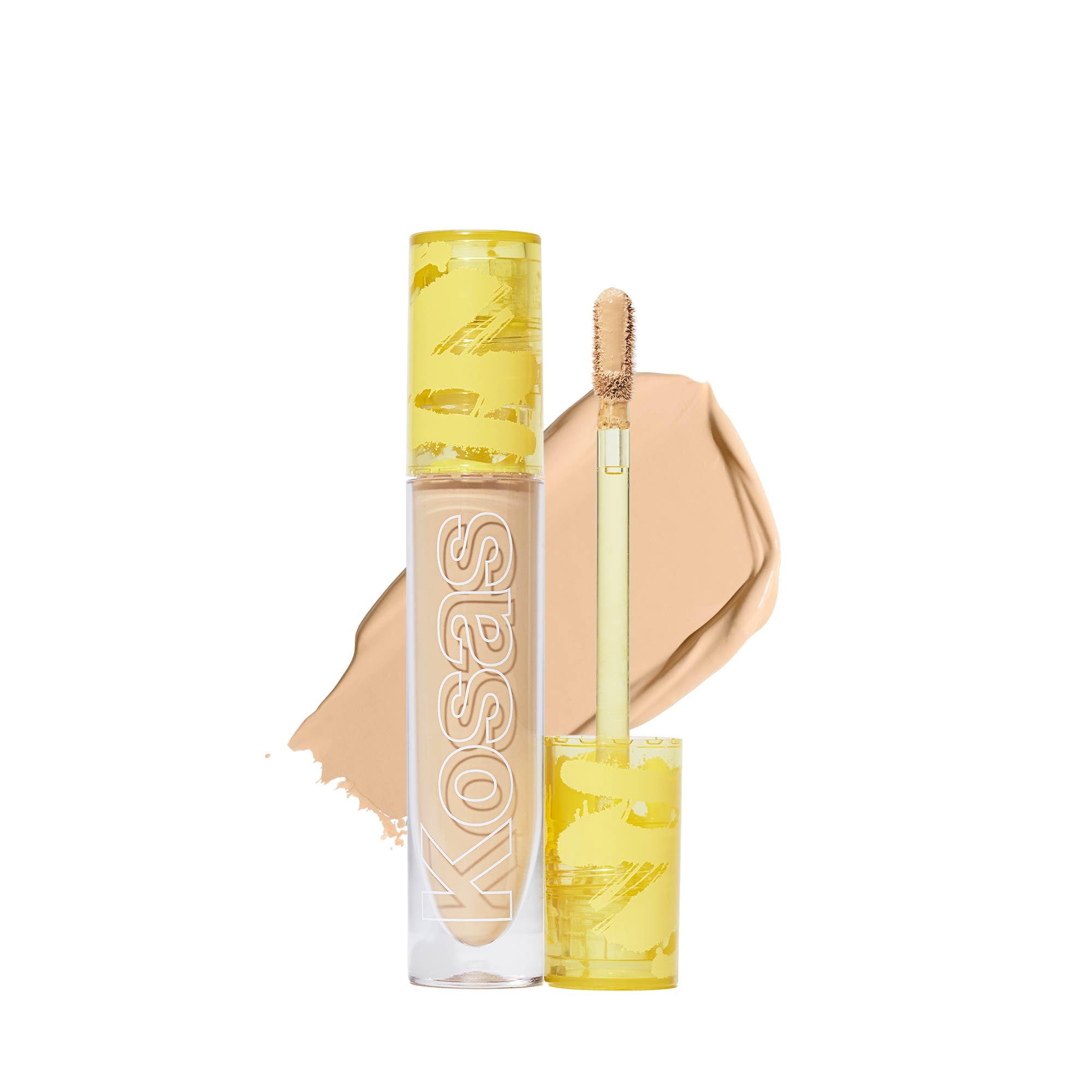 Kosas Revealer Concealer montre son flacon hydratant pour une couvrance naturelle.