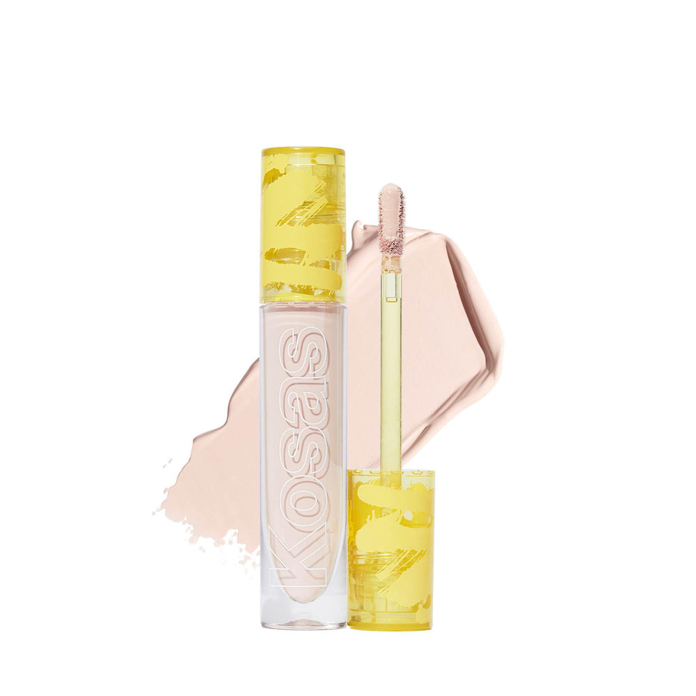 Kosas Revealer Concealer montre une texture moyenne pour un teint naturel.