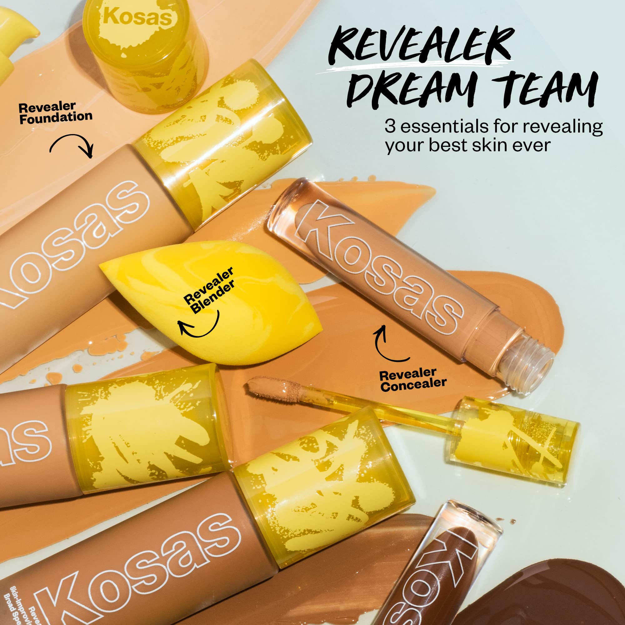 Kosas Revealer se prélève par pompe pour ajuster la couvrance rapidement.