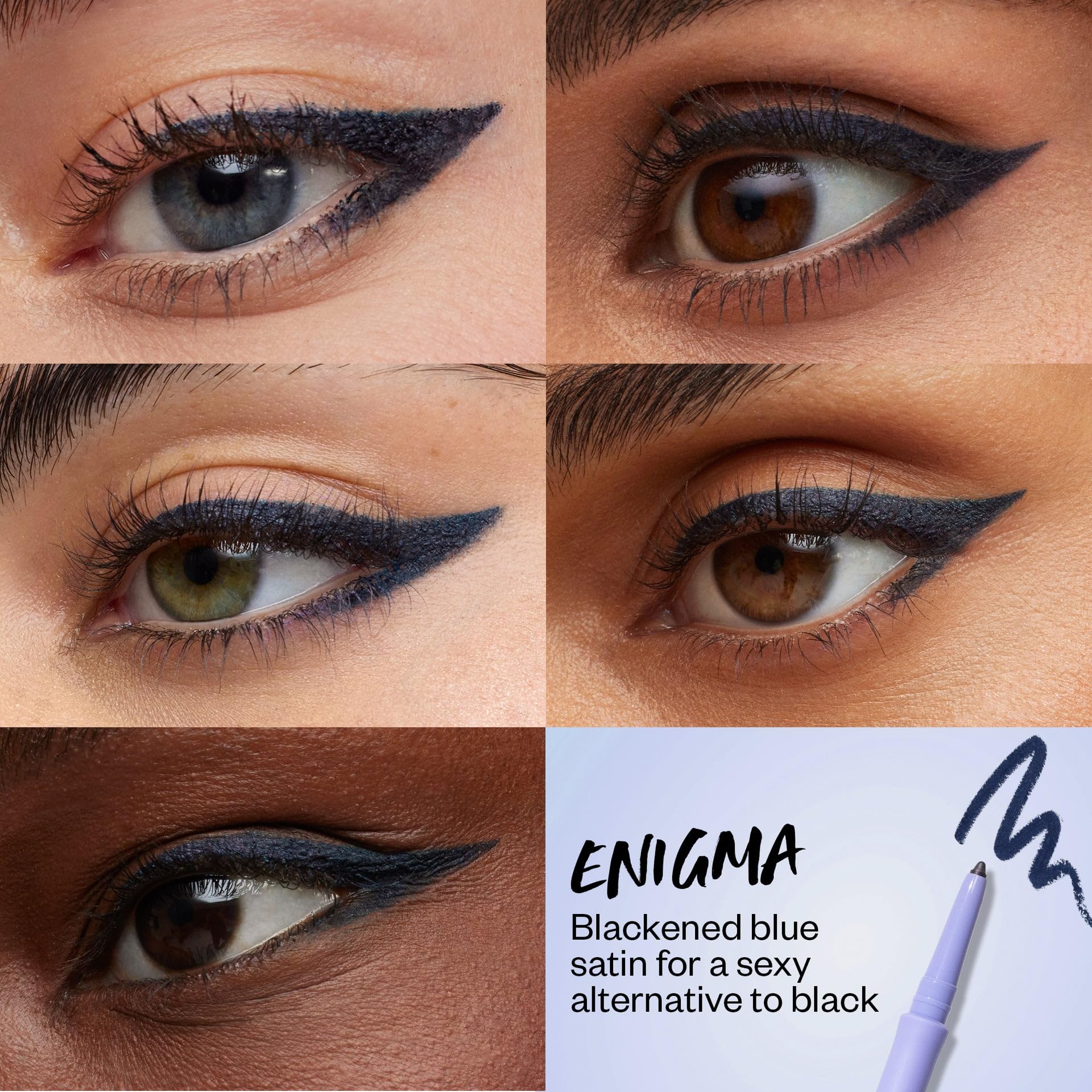 Kosas Soulgazer Eyeliner Enigma – gel infusé d'acide hyaluronique pour une glisse douce.