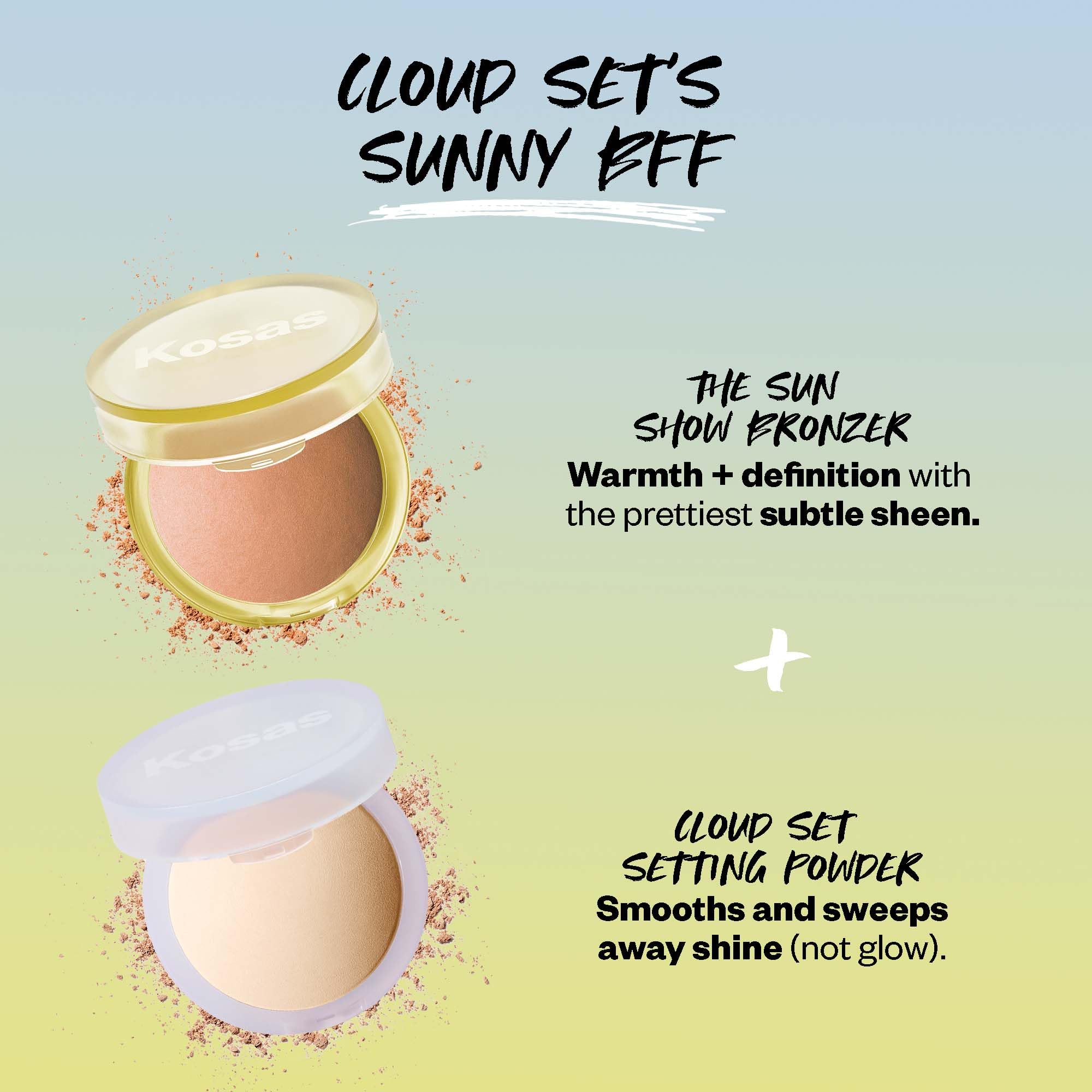 Kosas Sun Show Glowy Warmth – application au pinceau pour un mélange homogène