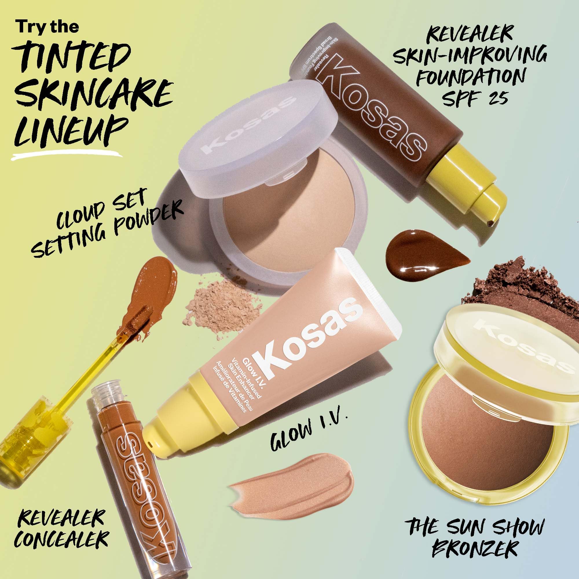 Kosas Sun Show Glowy Warmth – avant/après révélant un éclat naturel et maîtrisé