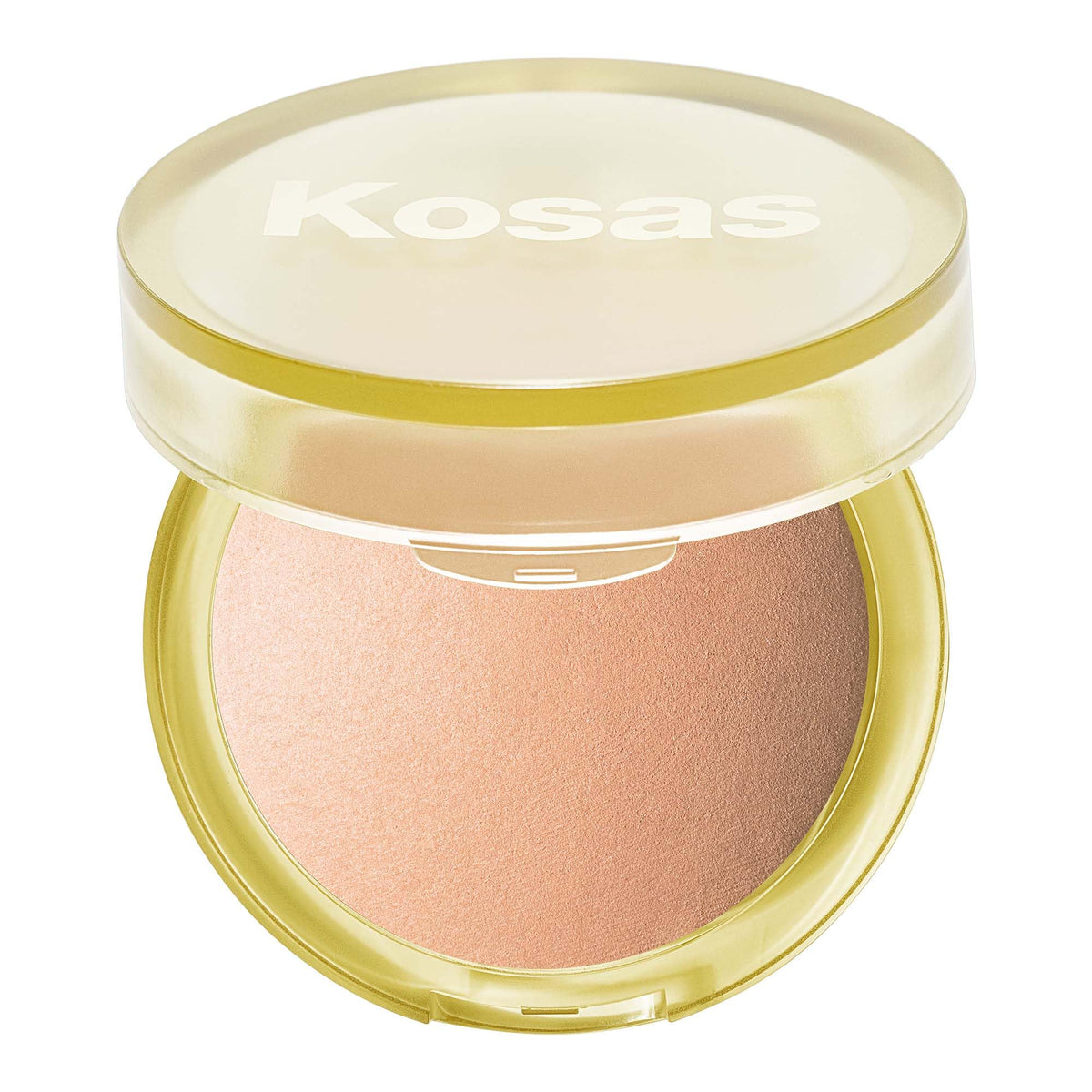 Kosas Sun Show Glowy Warmth : emballage jaune éclatant prêt pour la routine maquillage