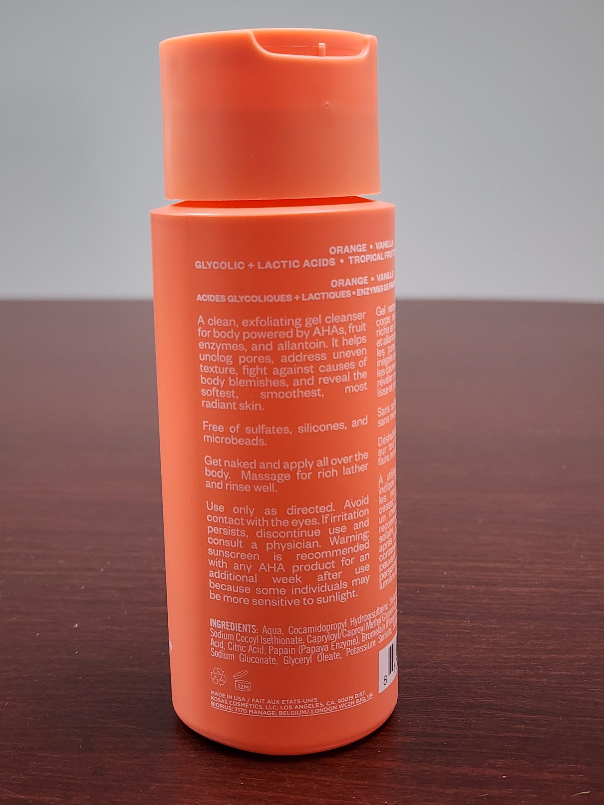 Kosasport parfum tropical évoque spa pendant la douche.