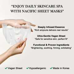 KOSBEAUTY NACIFIC Masque Visage pour peaux sensibles, douceur assurée