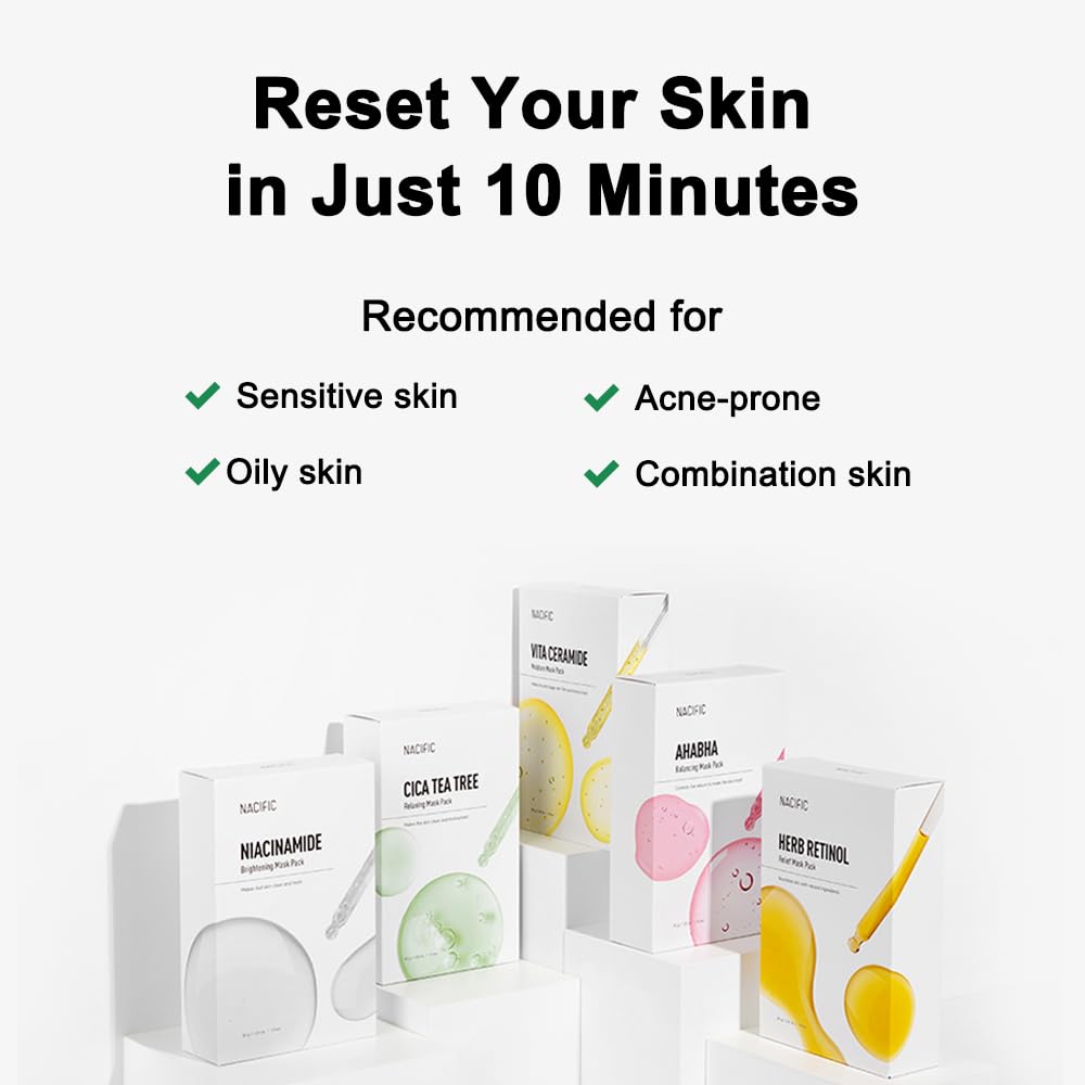 KOSBEAUTY NACIFIC Masque Visage vitamines pour vitalité cutanée