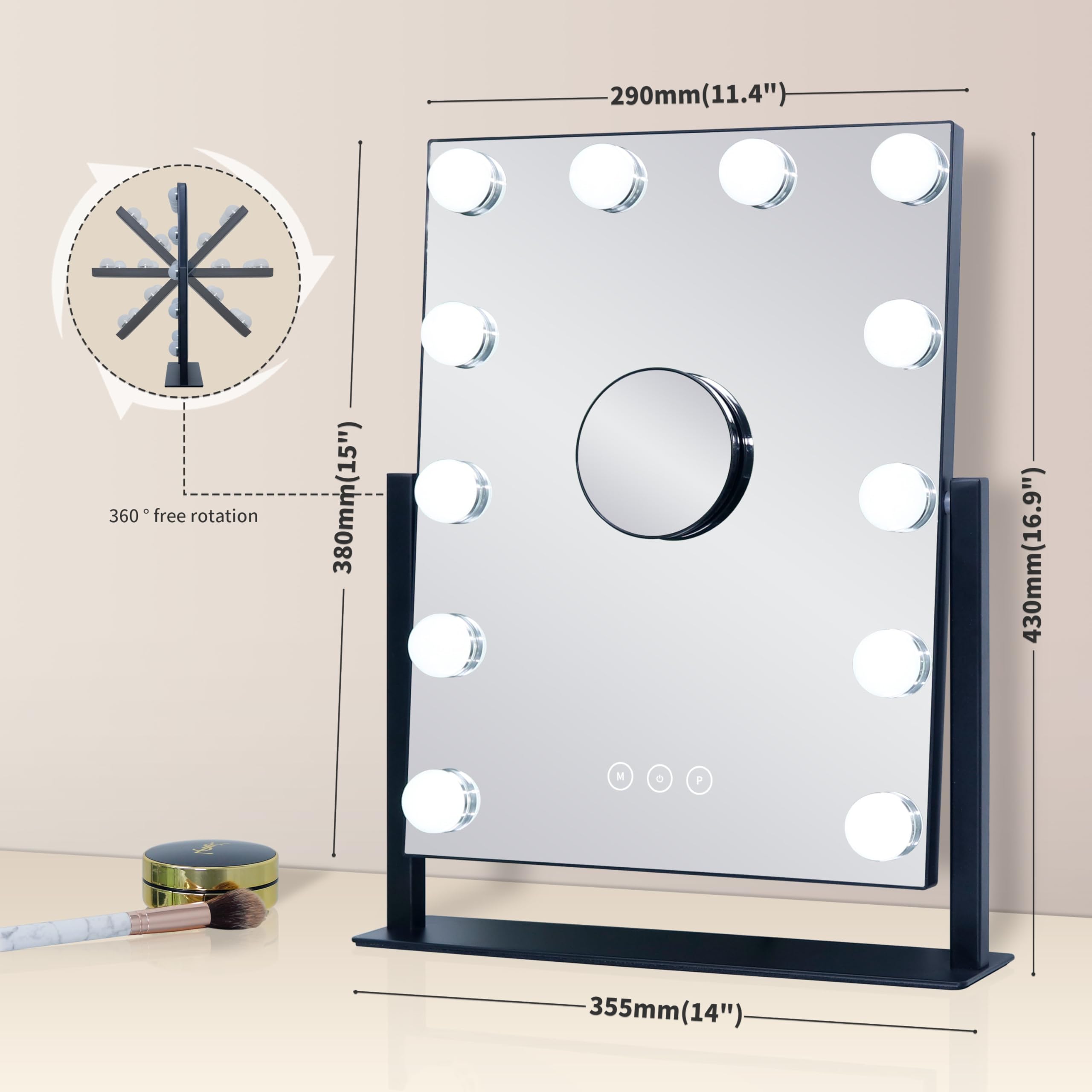 Kotdning miroir objectif 10x détachable, zoom précis pour détails.