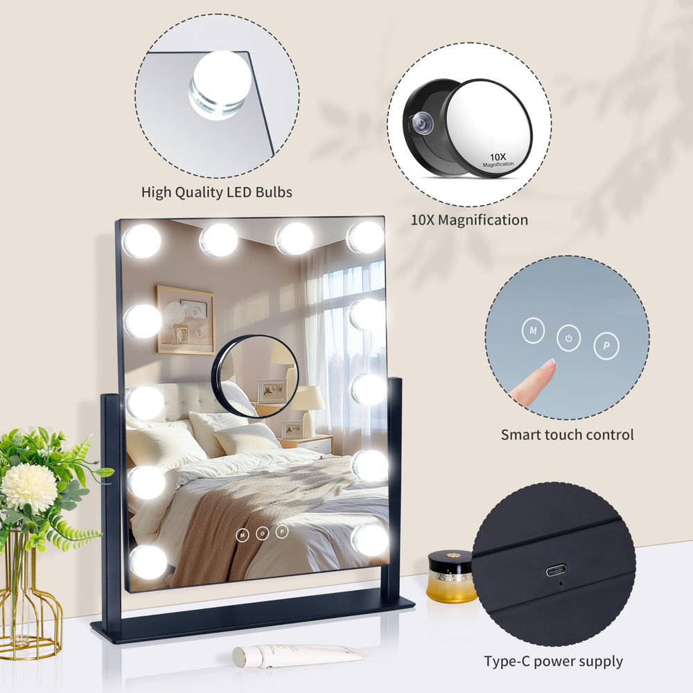 Kotdning miroir rotation 360, vue complète du visage en un geste.