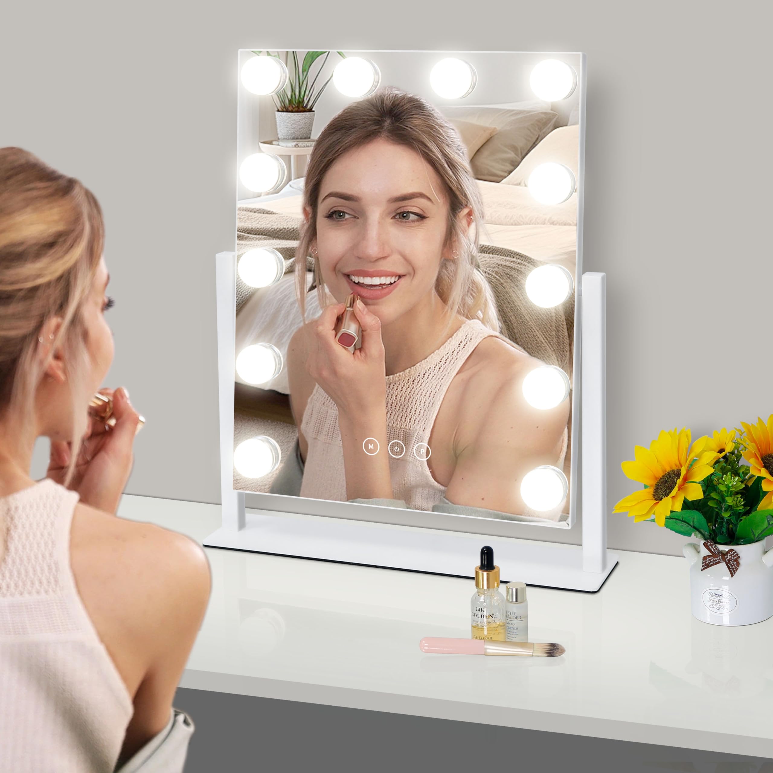 Kotdning miroir vanity design portable avec base anti-dérapante