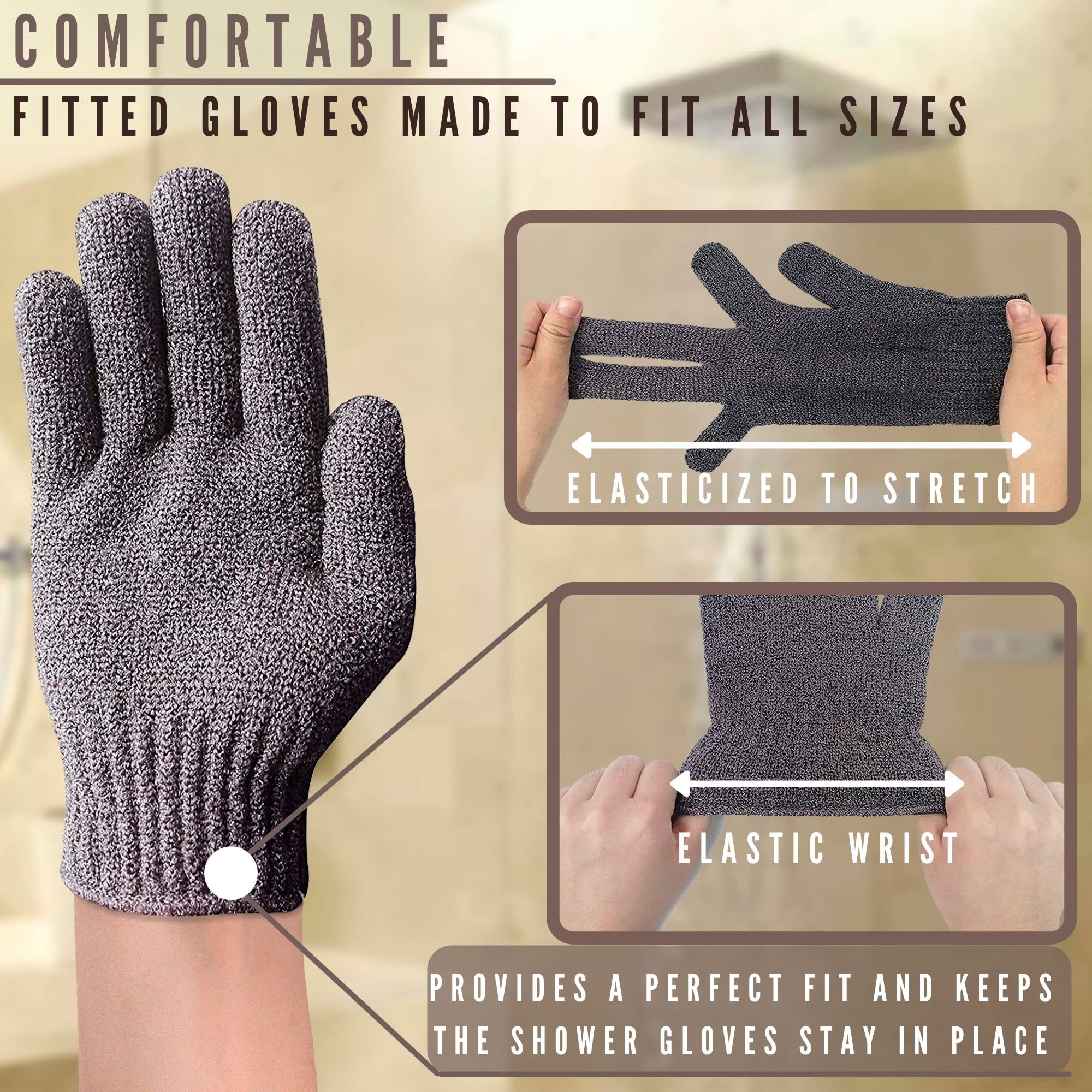 Kotomoda gants bambou charbon: mousse riche et lavage en douceur.