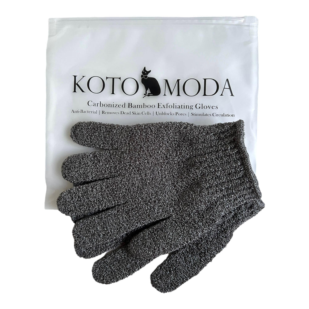 Gants Kotomoda en bambou charbon pour sphynx: nettoyage en douceur et efficace.