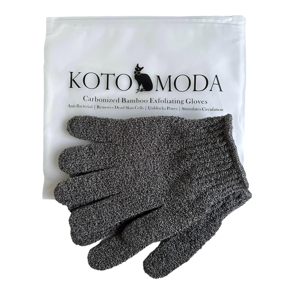 Gants Kotomoda en bambou charbon pour sphynx: nettoyage en douceur et efficace.