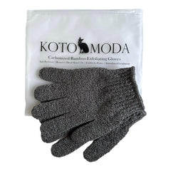 Gants Kotomoda en bambou charbon pour sphynx: nettoyage en douceur et efficace.