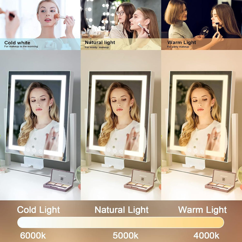 Miroir Kottova Vanity avec commande tactile intuitive pour régler rapidement l'éclairage.