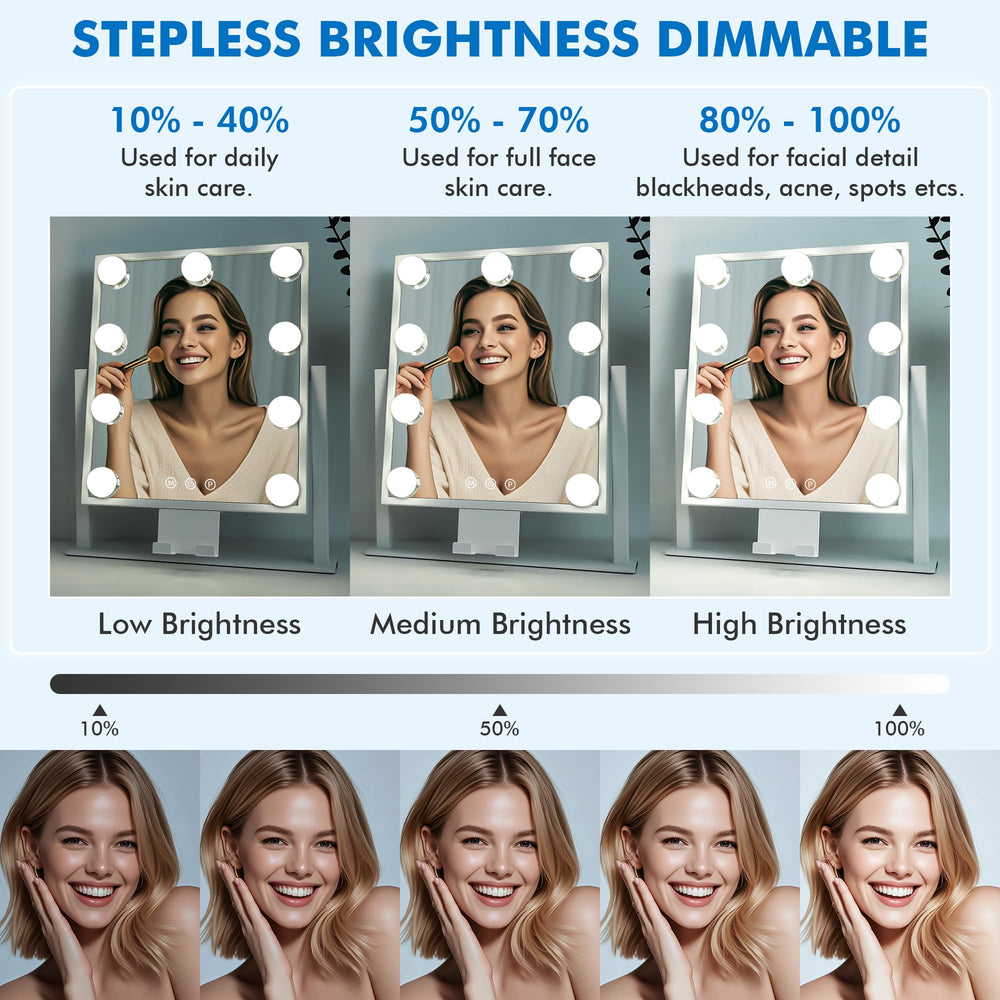 Kottova Miroir loupe 10x détachable pour retouches précises.