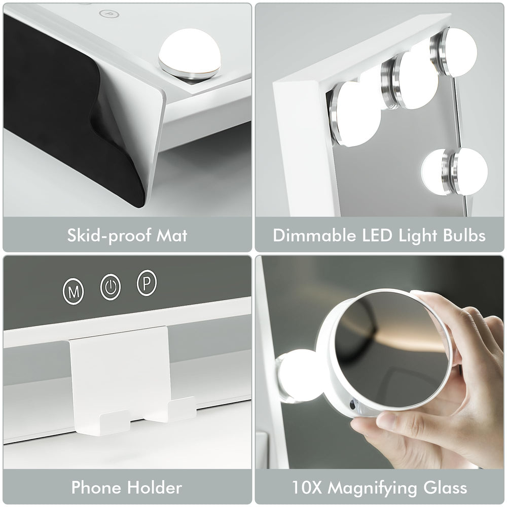 Kottova Miroir lumière chaude naturelle et froide pour ambiances variées.