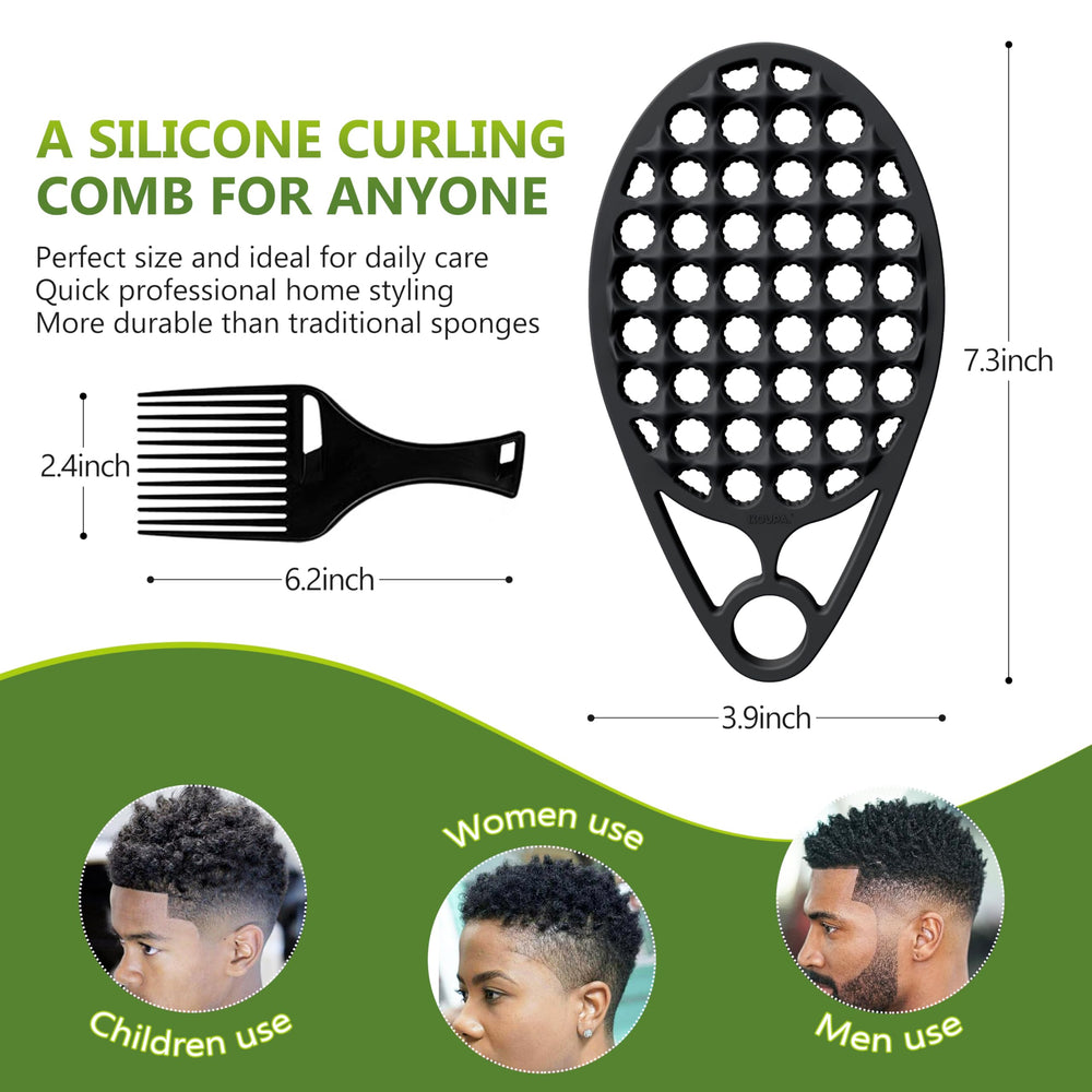 KOUPA brosse silicone cavite spirale ameliore le deroulage et la definition.