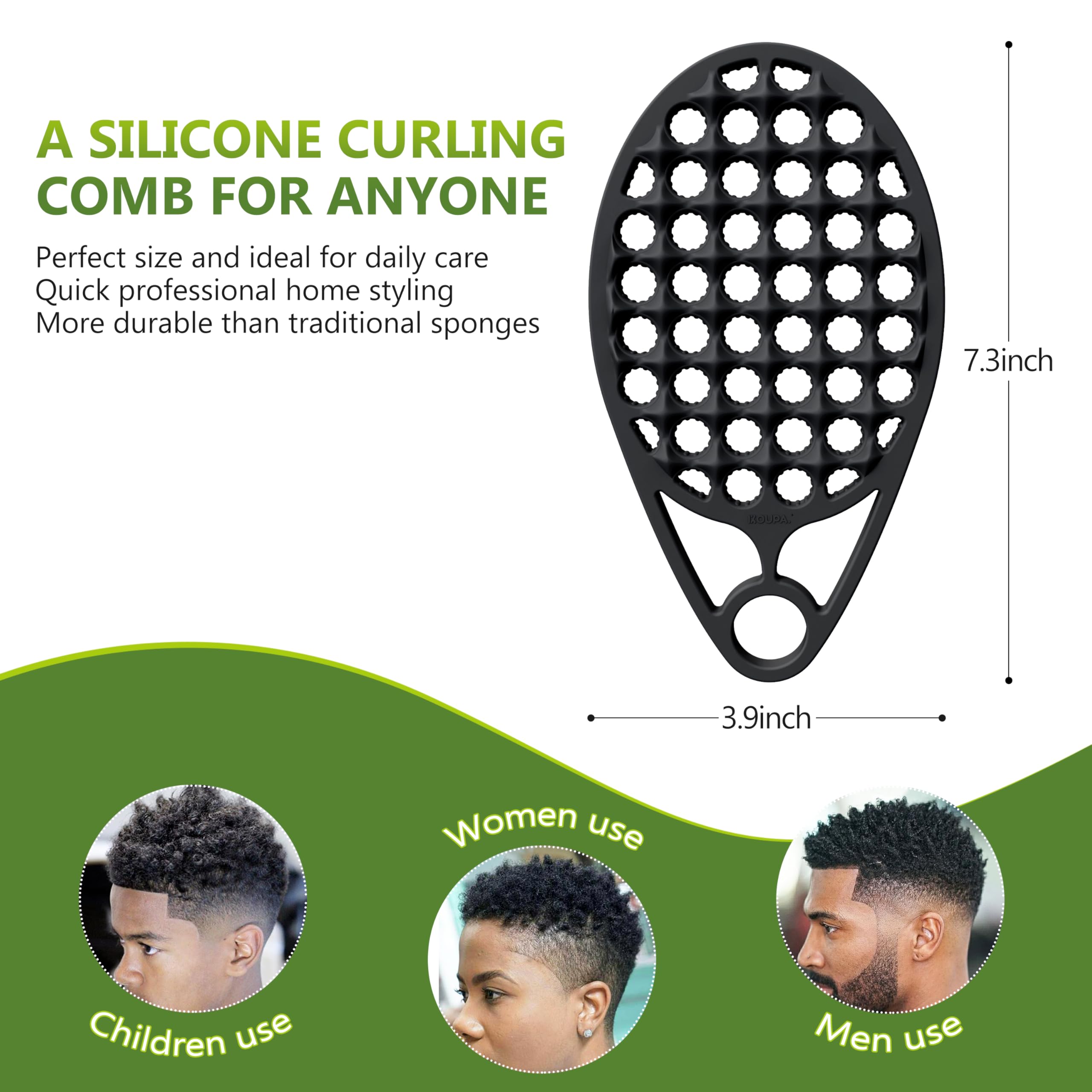 Brosse KOUPA durable en silicone, longue durabilité