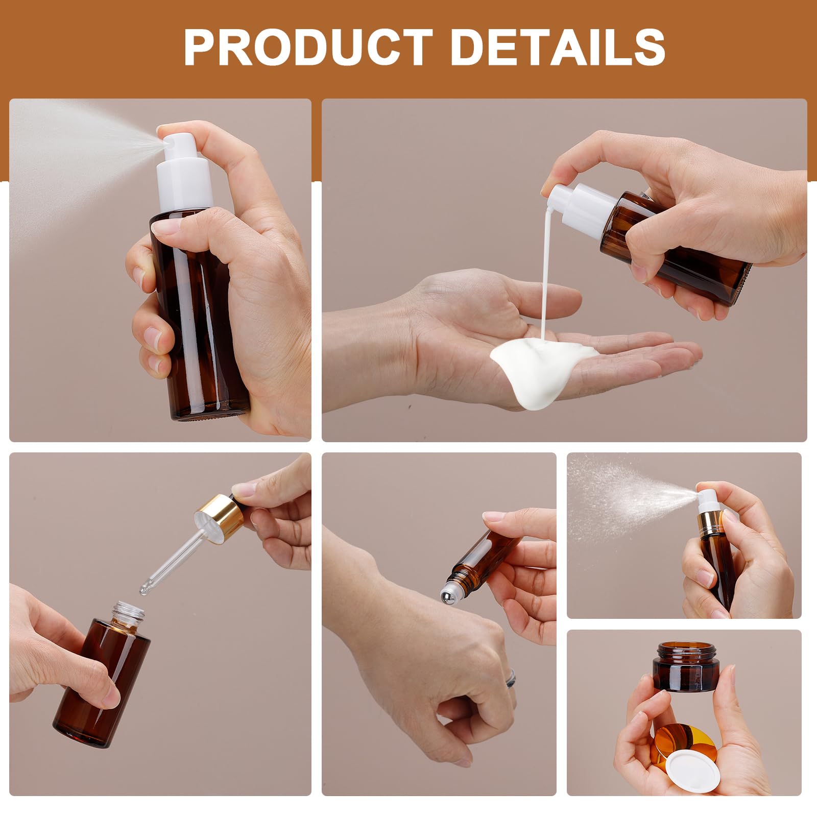 Bouteille spray Kouwich verre 20 ml, format portable pour usages en déplacement.
