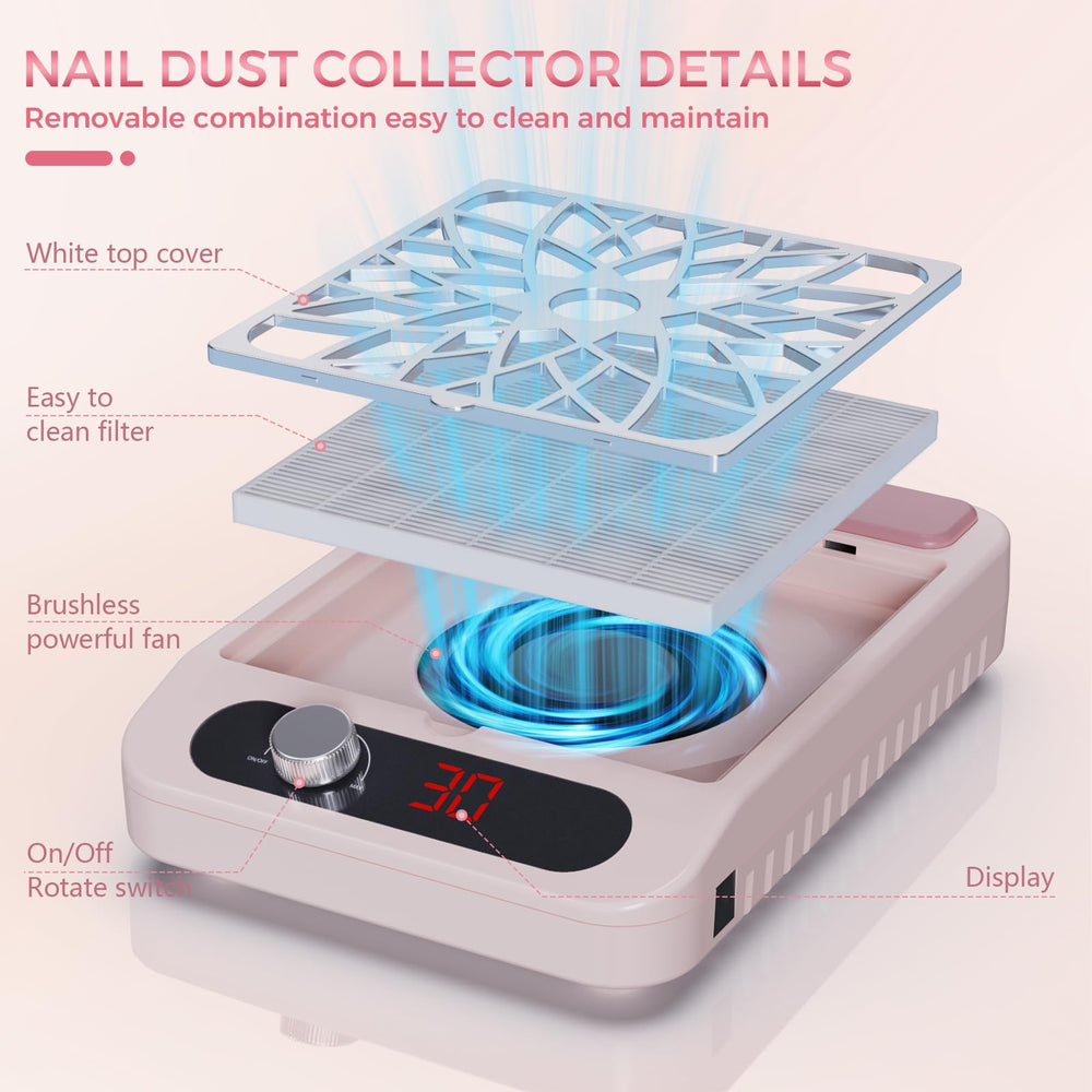 Kouzitop collecteur d’ongles compact pour salon et domicile.
