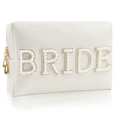 Sac Kovewon Bride avec patch BRIDE en perles et paillettes, cadeau de mariage chic.