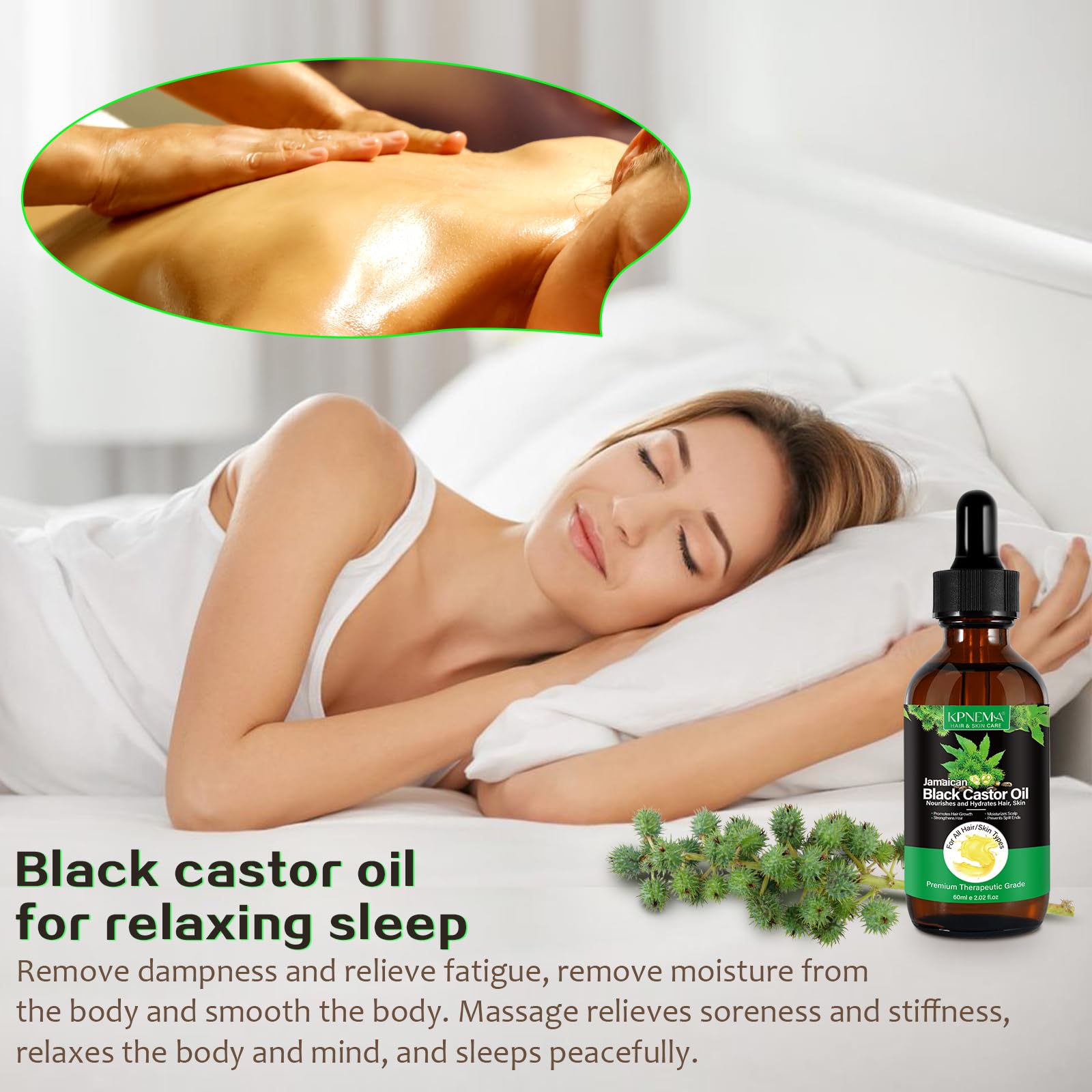 KPNEMA huile de ricin noir jamaïque – soins des ongles et cuticules hydratés.