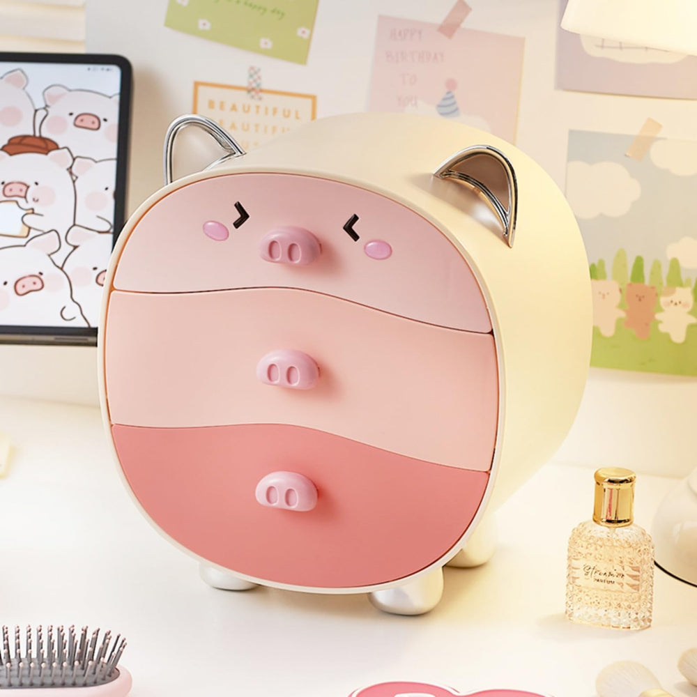 KQJS Organisateur maquillage avec tiroirs, rangement clair pour coiffeuse.