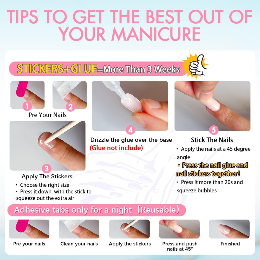 Effet chrome miroir KQueenest sur ongles press pour éclat lumineux.