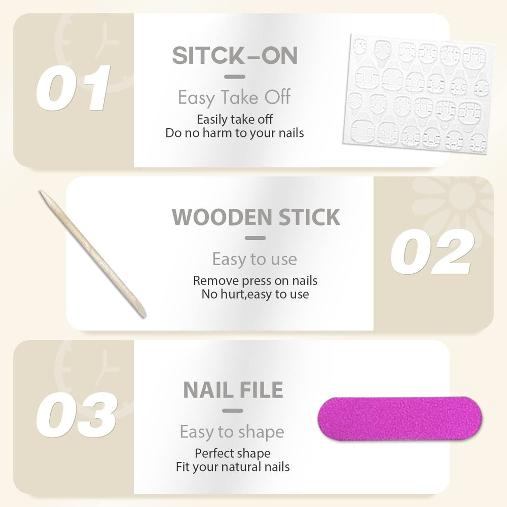 KQueenest ongles presse longue duree, prêt à durer plusieurs usages.