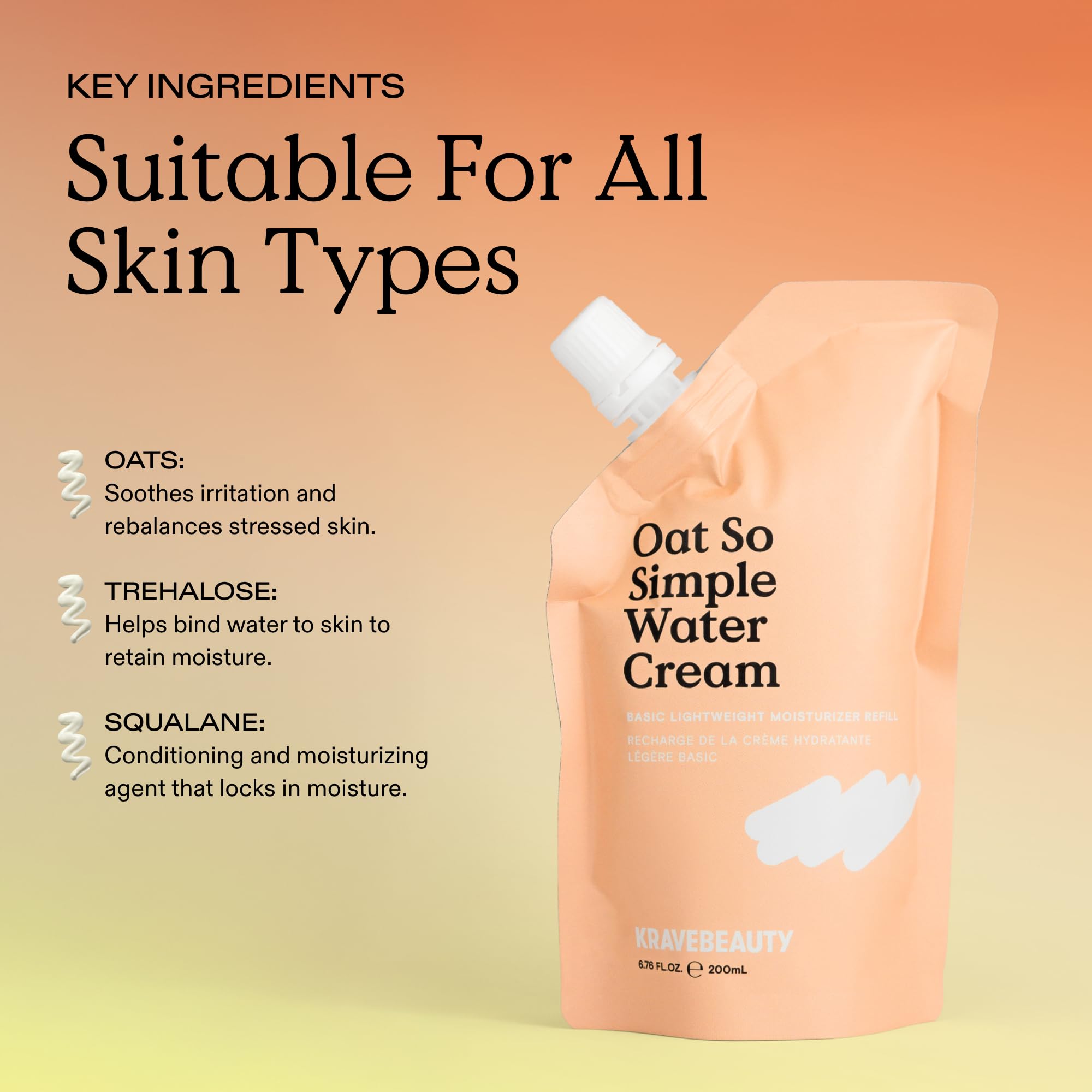 KraveBeauty Emballage recyclable montrant l’engagement durable.