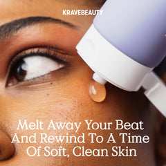 KraveBeauty Makeup Re-Wined: émulsion avec eau tiède pour un rinçage facile.
