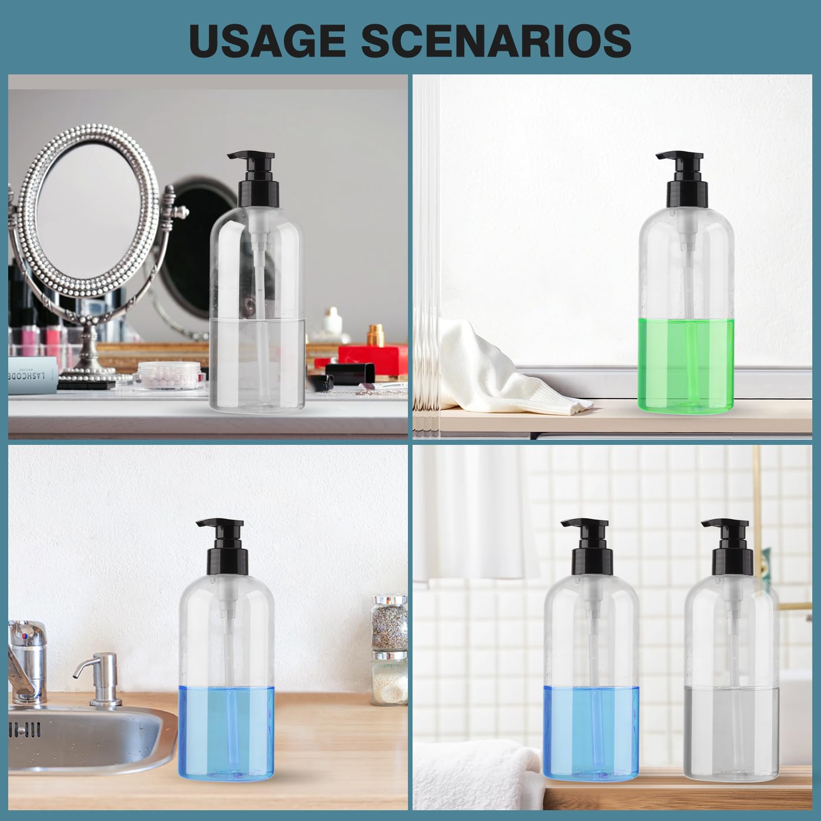 Bouteilles pompes kremorv sans fuite pour déplacement et rangement