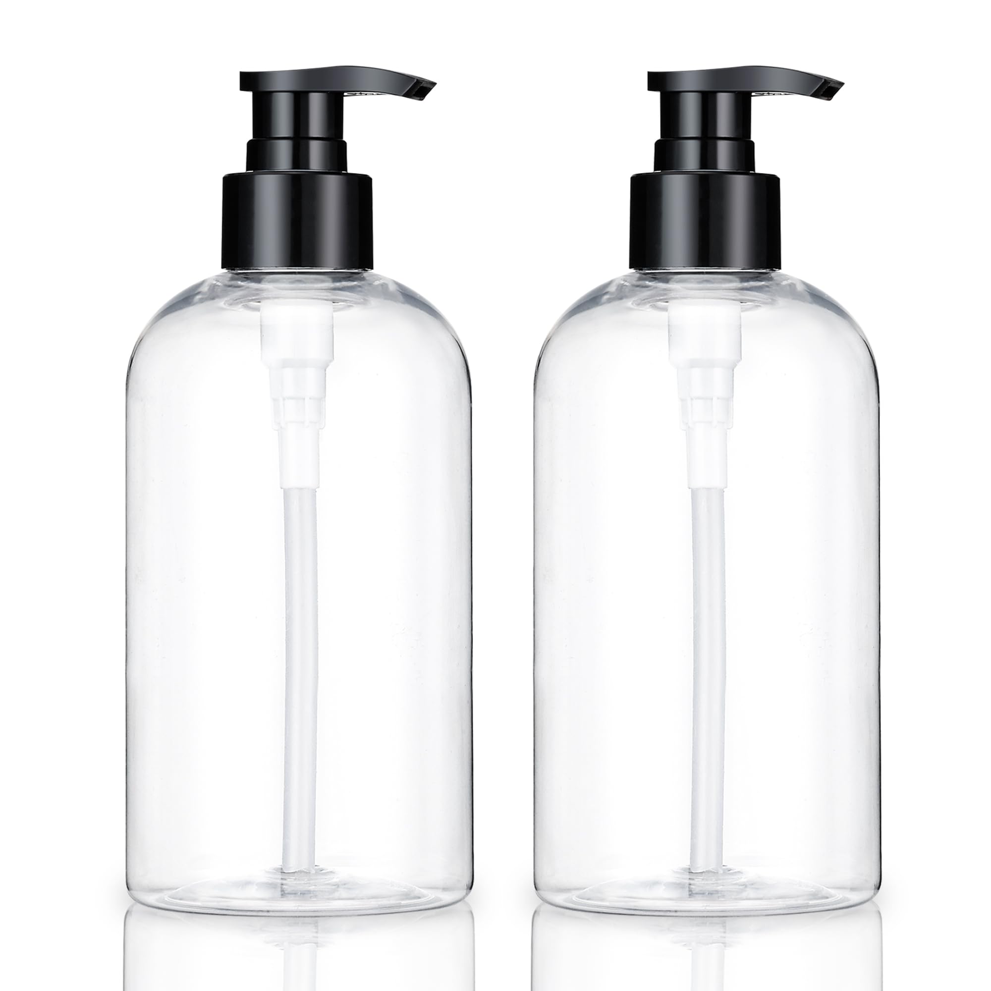 Bouteille pompe vide kremorv transparente, pratique pour shampooing et savon