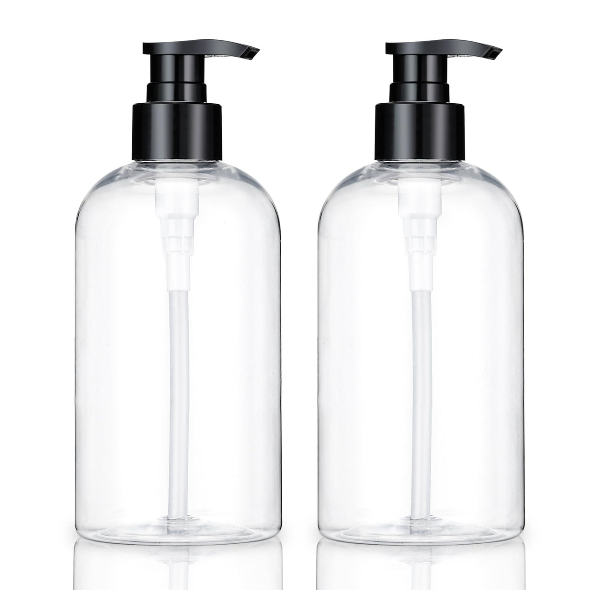 Bouteille pompe vide kremorv transparente, pratique pour shampooing et savon