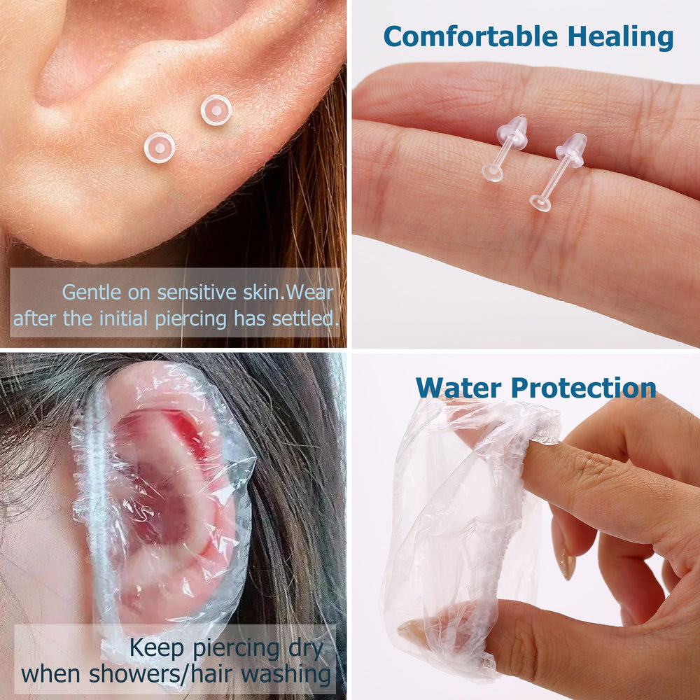 Piercings studs Krfy 20G 0,8 mm, parfaits pour un look minimaliste.