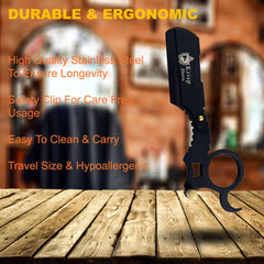 Krisp Beauty poignee ergonomique, prise en main sécurisée pour un rasage confortable.
