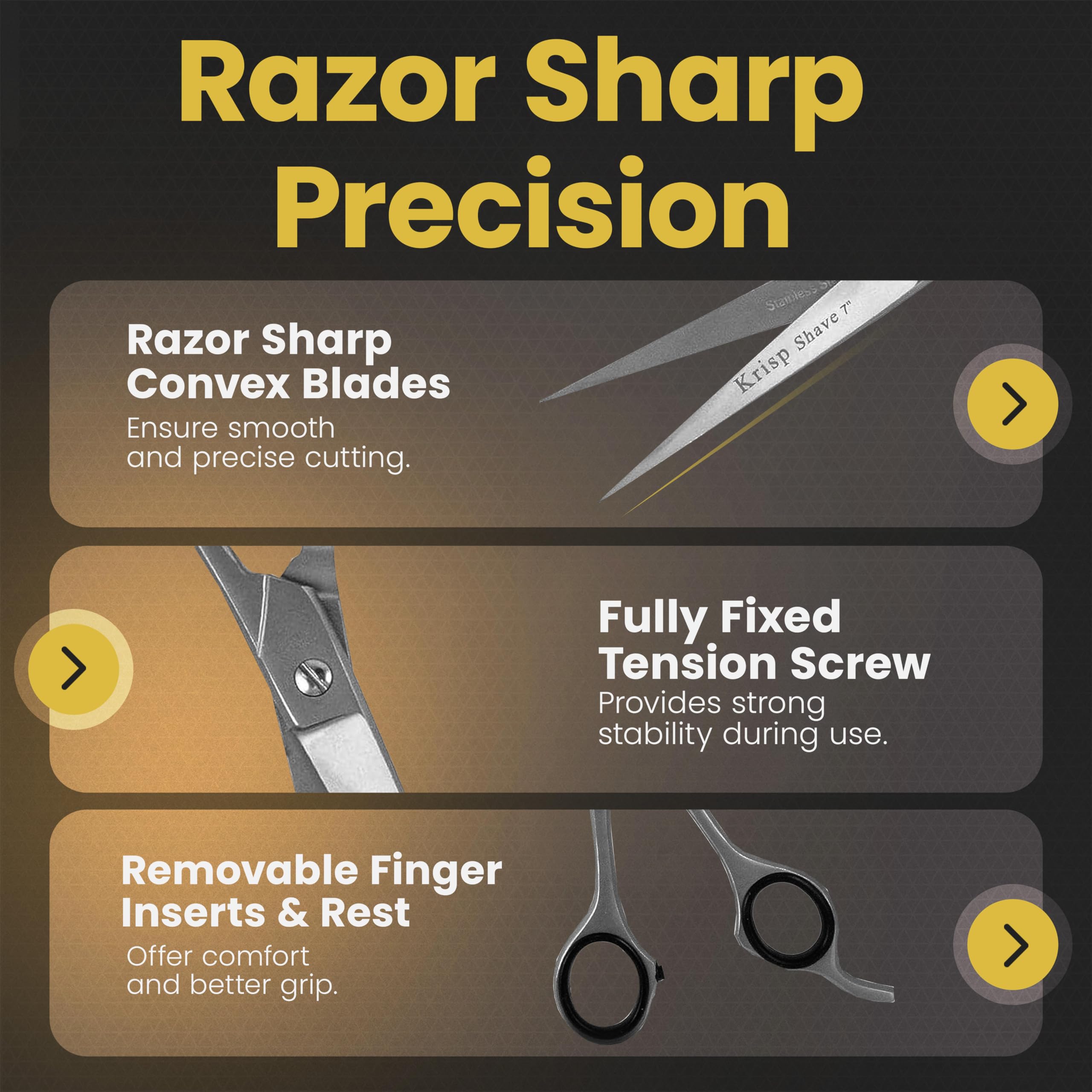 Krisp Shave: outil au fini mate, résistant et élégant.