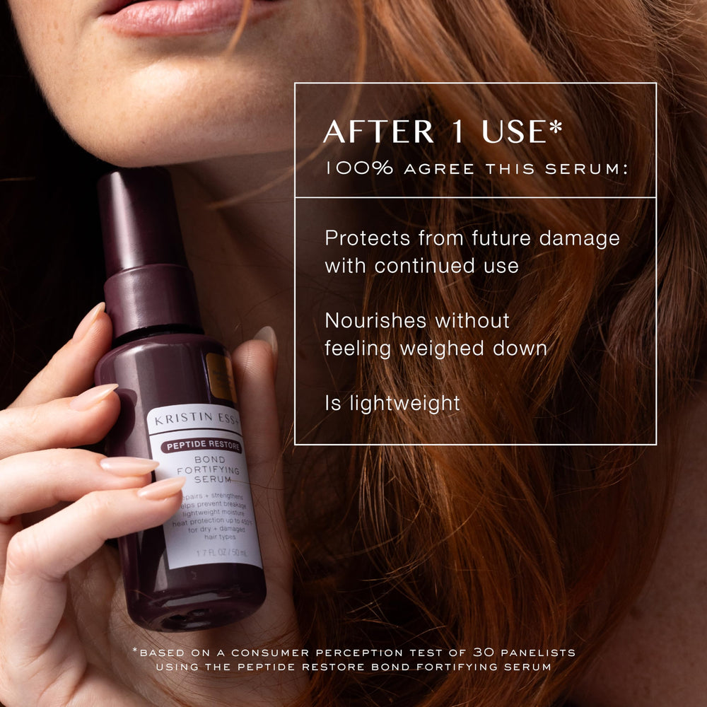 Parfum miel-vanille du sérum Kristin Ess, expérience sensorielle agréable.