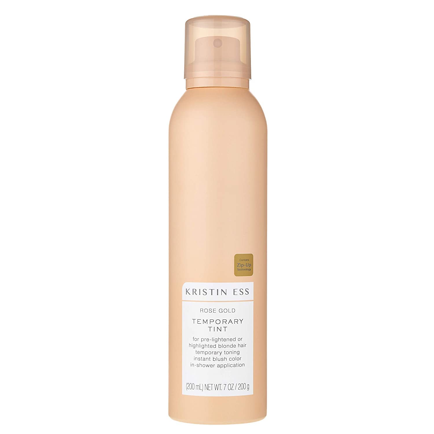 Kristin Ess Rose Gold teinte dans une bouteille, éclat temporaire sur cheveux blonds