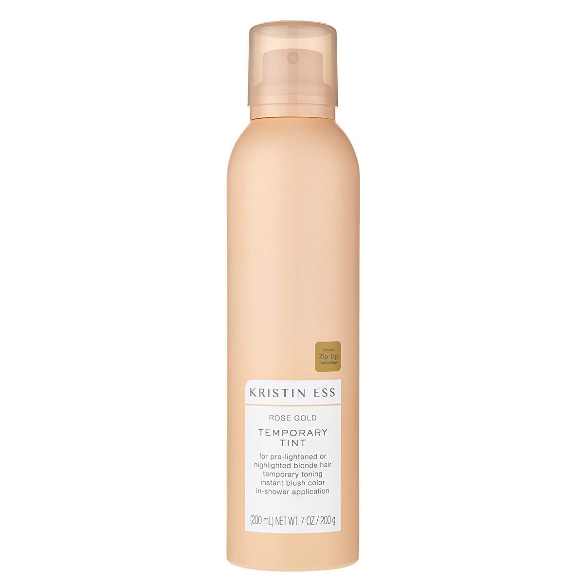 Kristin Ess Rose Gold teinte dans une bouteille, éclat temporaire sur cheveux blonds