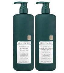 Kristin Ess Shampoing purifiant micellaire, bouteille 28 oz, nettoie en douceur le cuir chevelu.