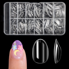 Krofaue 240 pièces d’ongles enfant amande extra-short pour ajustement précis.