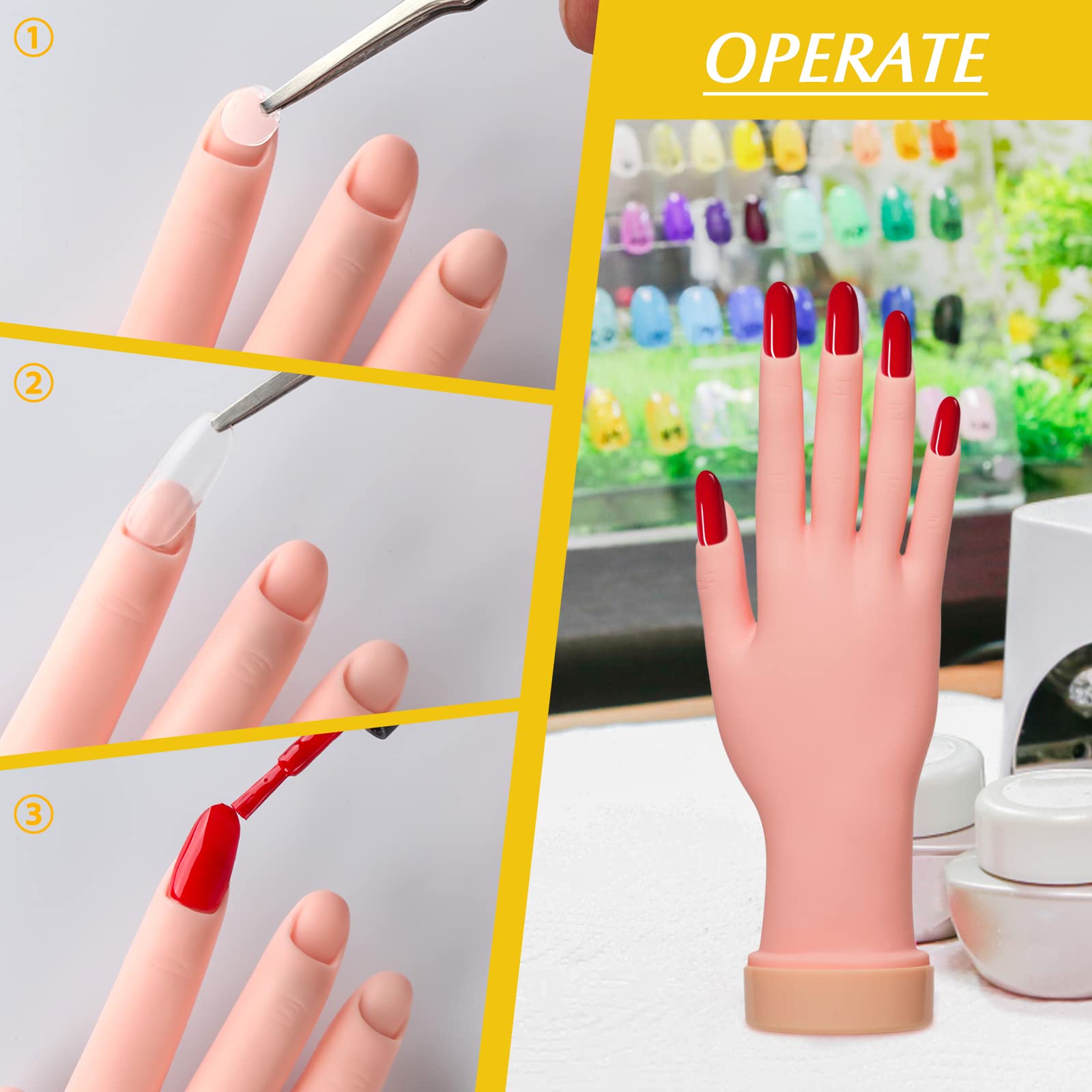 Krofaue ensemble pratique nail art droite pour débutants et pros