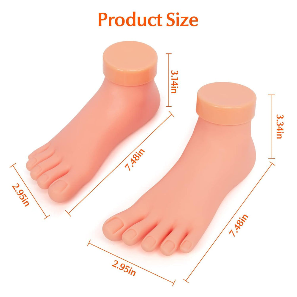 Pied pratique Krofaue gauche, outil d’entraînement fiable pour la pose d’ongles.