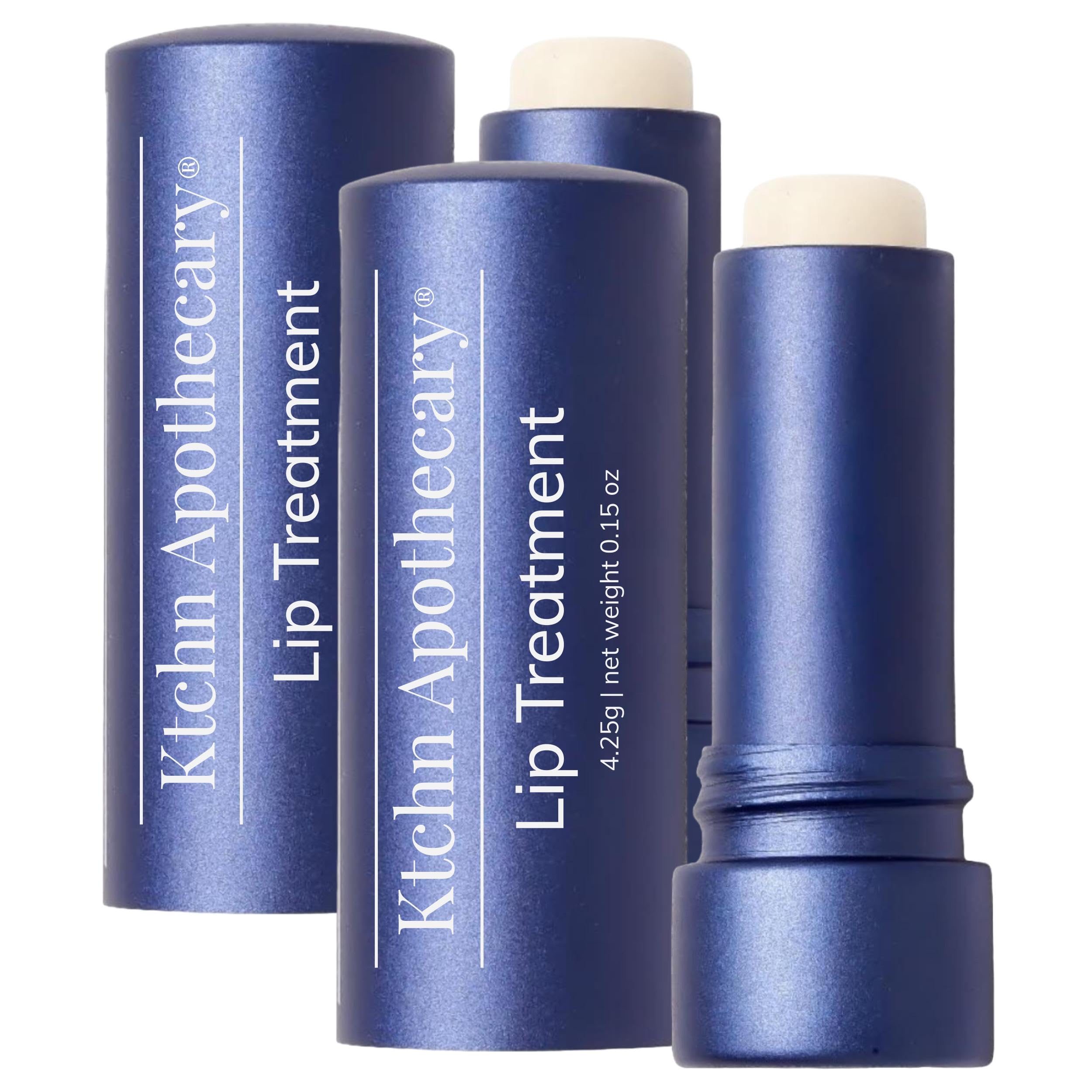 Ktchn Apothecary baume-levres aluminium brosse, compact et portable pour hydrater vos lèvres.