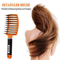 KTKUDY Brosse démêlante éclat naturel grâce à la distribution des huiles.