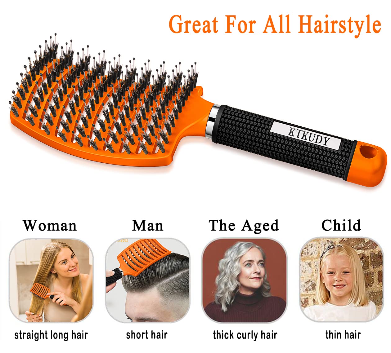 KTKUDY Brosse cadeau idéal parfaite pour femmes, hommes et enfants.