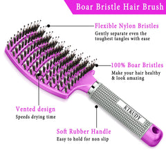 KTKUDY Brosse efficace sur cheveux mouillés et secs pour un brushing fluide